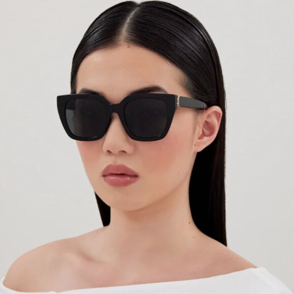 Women's Saint Laurent | Black & Gold Sunglasses | Style: SL M143/F 001 - Picture 1 of 2
